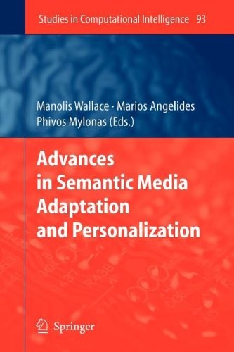 Cover for Advances in Semantic Media Adaptation and Personalization