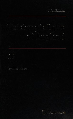 Cover for Halsbury's Laws of England