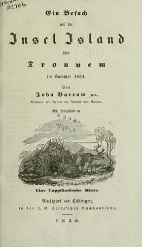 Cover for Ein Besuch auf der Insel Island über Tronyem im Sommer, 1834