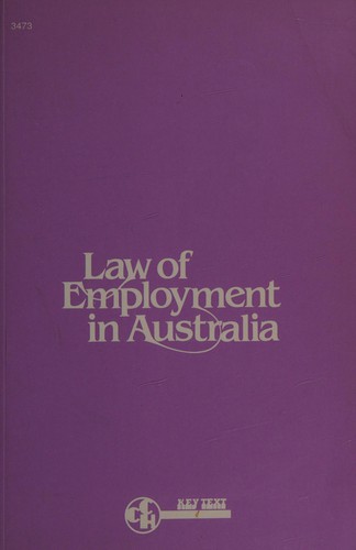 Cover for Law of employment in Australia
