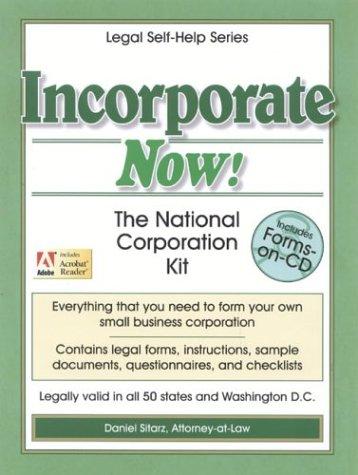 Cover for Incorporate now!
