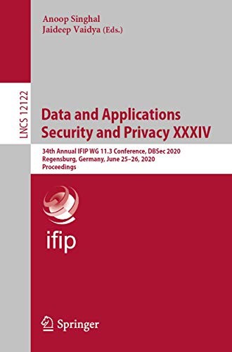 Cover for Data and Applications Security and Privacy XXXIV