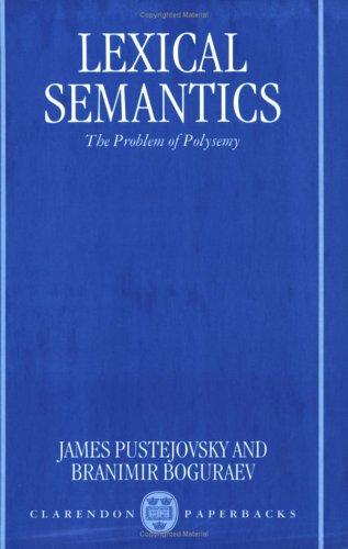 Cover for Lexical Semantics