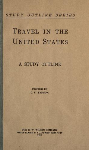 Cover for Travel in the United States