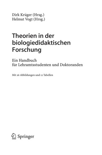 Cover for Theorien in der biologiedidaktischen Forschung
