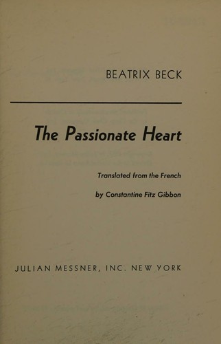 Cover for The passionate heart
