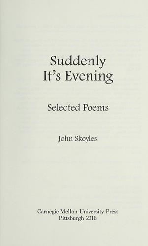 Cover for Suddenly it's evening