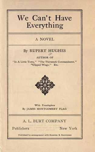 Cover for We can't have everything