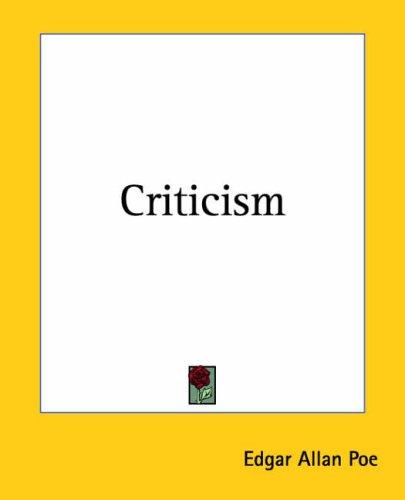 Cover for Criticism