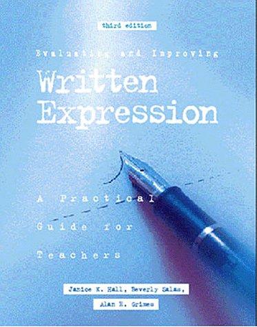 Cover for Evaluating and improving written expression