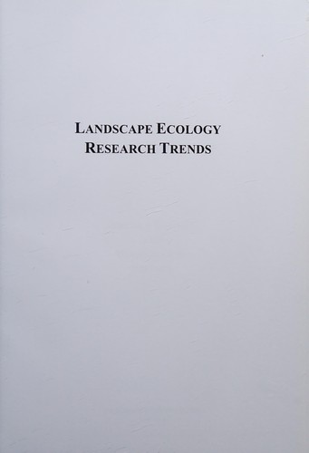 Cover for Landscape ecology research trends