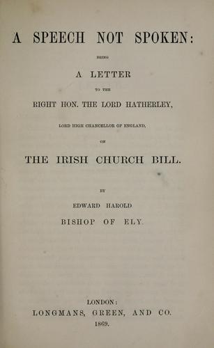 Cover for A speech not spoken