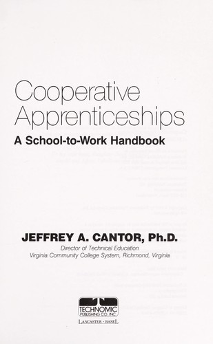 Cover for Cooperative apprenticeships