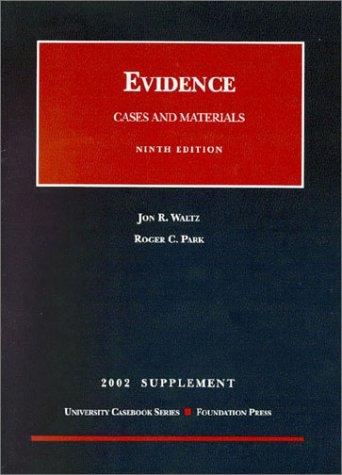 Cover for Cases and Materials on Evidence 2002