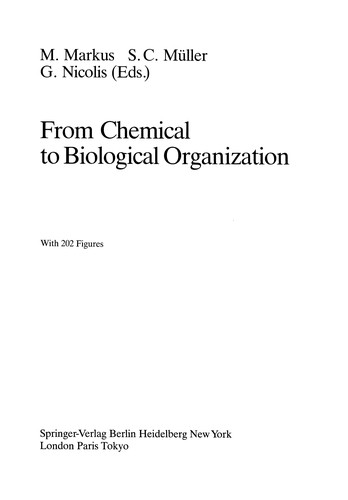 Cover for From Chemical to Biological Organization
