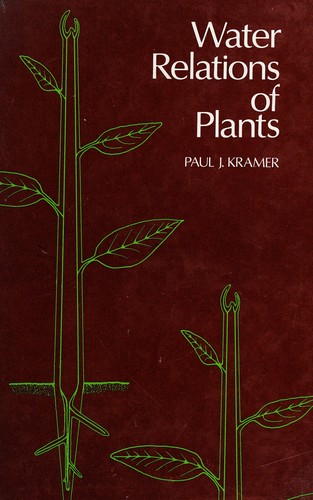 Cover for Water relations of plants