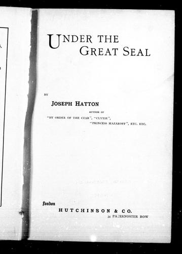 Cover for Under the great seal