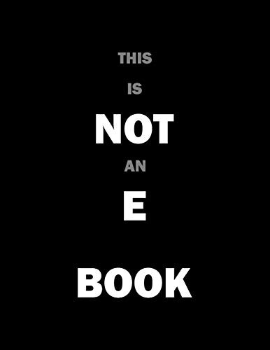 Cover for this is not an e book