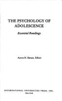 Cover for The Psychology of adolescence