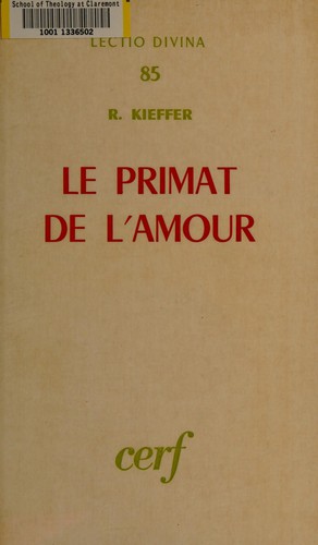 Cover for Le primat de l'amour