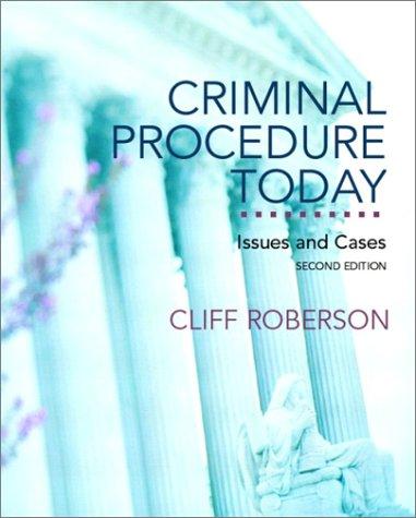 Cover for Criminal procedure today