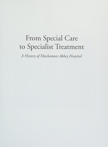 Cover for From Special Care to Specialist Treatment