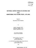 Cover for National survey results on drug use from the Monitoring the Future study, 1975-1992 (NIH publication)
