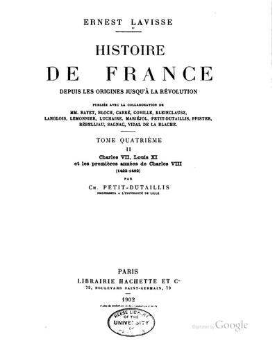 Cover for Histoire de France depuis les origines jusqu'à la révolution: depuis les ...