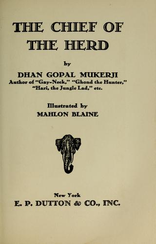 Cover for The chief of the herd