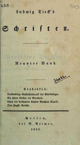 Cover for Schriften