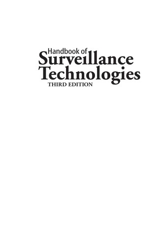 Cover for Handbook of surveillance technologies