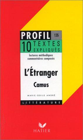 Cover for L'étranger, 1942, Camus