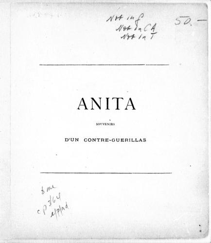 Cover for Anita