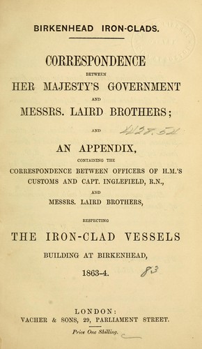 Cover for Birkenhead iron-clads
