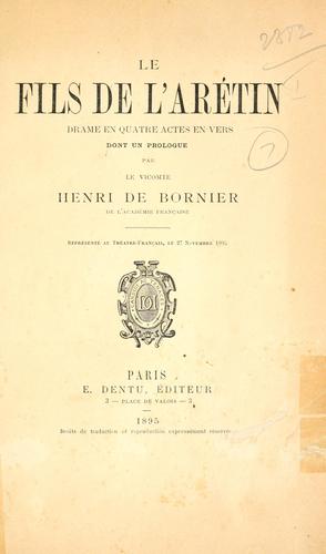 Cover for Fils de l'Arétin