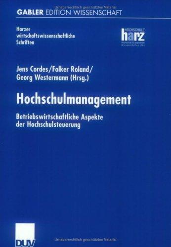 Cover for Hochschulmanagement. Betriebswirtschaftliche Aspekte der Hochschulsteuerung.