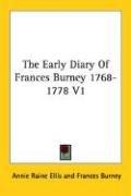 Cover for The Early Diary Of Frances Burney 1768-1778 V1