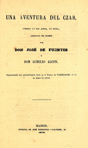 Cover for Una aventura del Czar