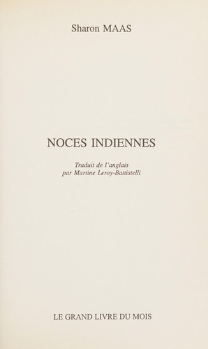 Cover for Noces indiennes