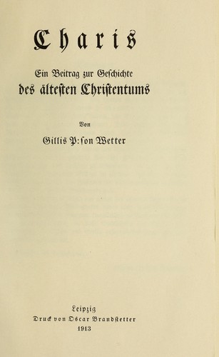 Cover for Charis
