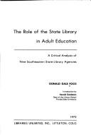 Cover for The role of the State library in adult education