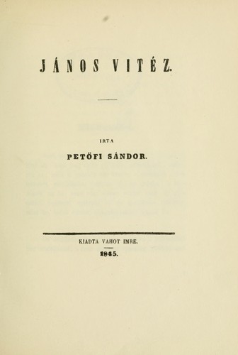 Cover for János vitéz