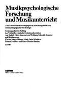 Cover for Musikpsychologische Forschung und Musikunterricht