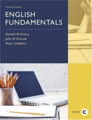 Cover for English Fundamentals, Form C (with MyWritingLab) (13th Edition)