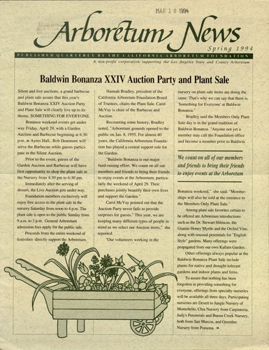 Cover for Arboretum News