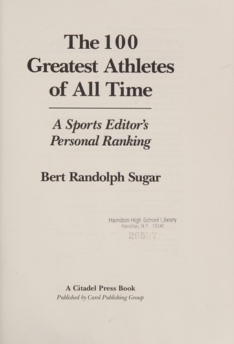 Cover for The 100 greatest athletes of all time