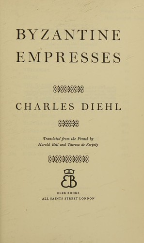 Cover for Byzantine empresses