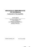 Cover for Biological performance of materials