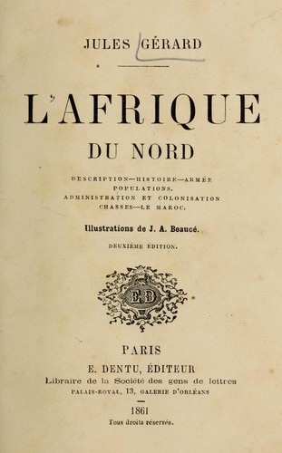 Cover for L'Afrique du Nord