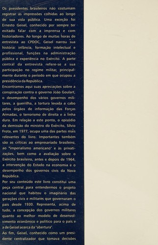 Cover for Ernesto Geisel
